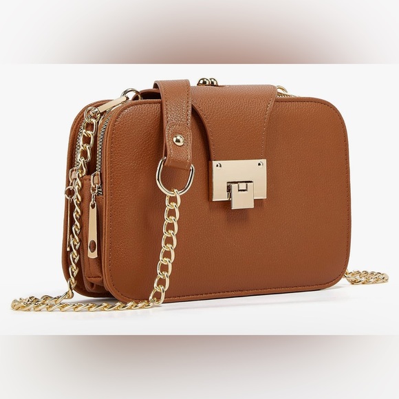 NWT Ladies Black PU Leather Shoulder Bag Evening Clutch Purse Cross - Picture 1 of 13